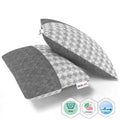 Premium Cloud Sleeping Pillow (Height Adjustable) - White & Gray