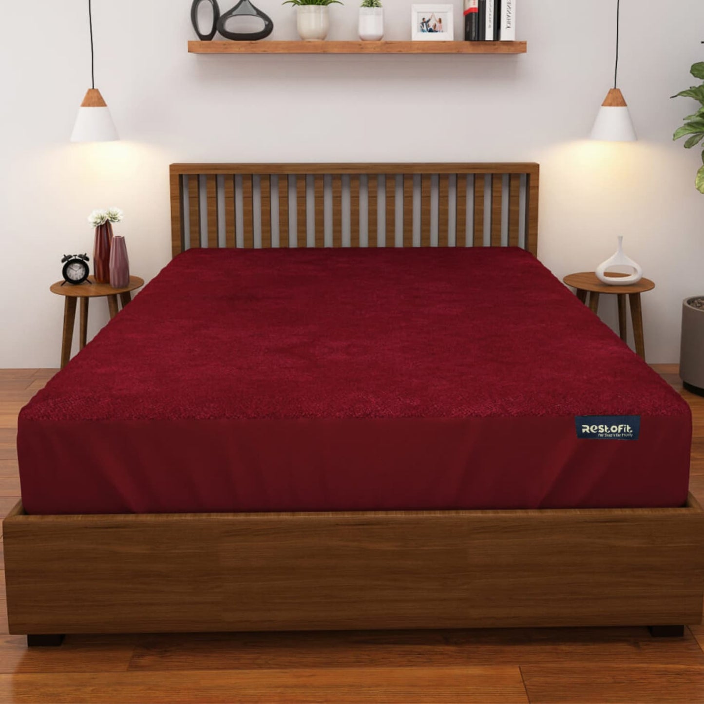 Water Proof Mattress Protector Maroon