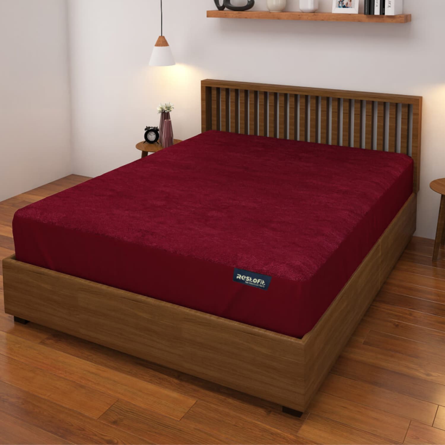 Water Proof Mattress Protector Maroon