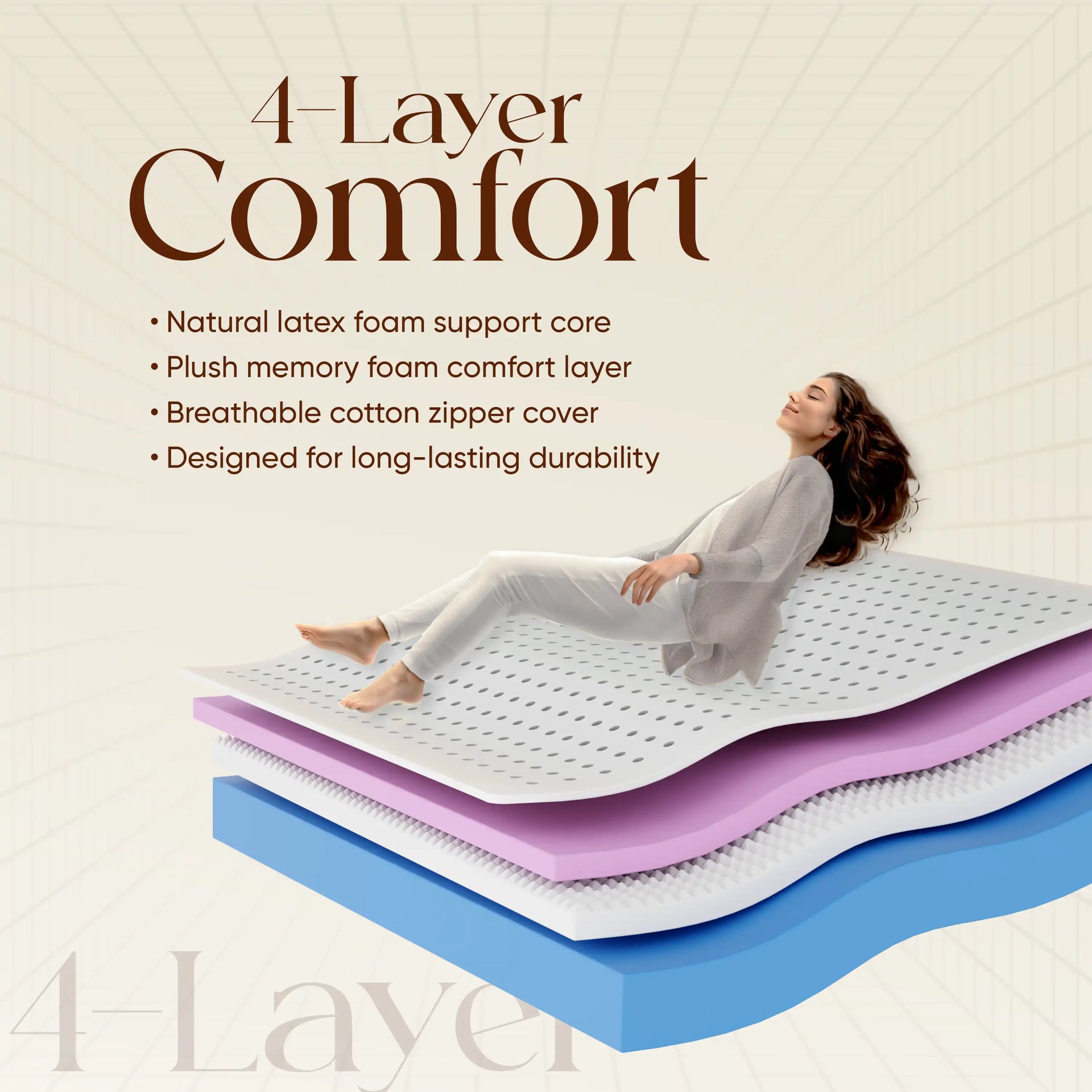 4-Layer Premium Natural Latex Mattress