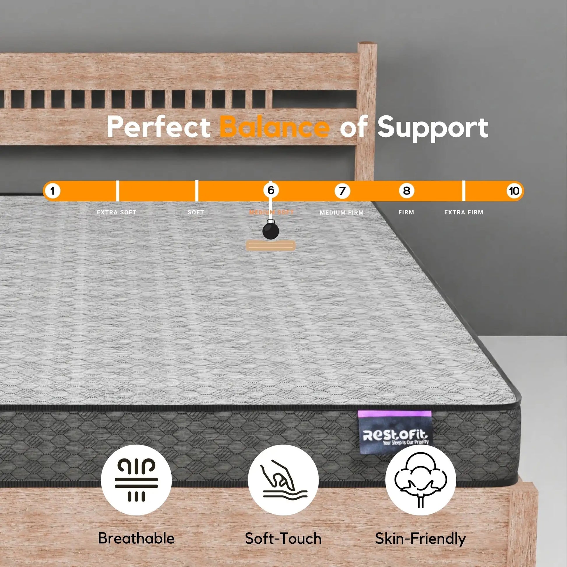 Restofit Ortho Dual Comfort Foam Mattress (Hard & Soft)